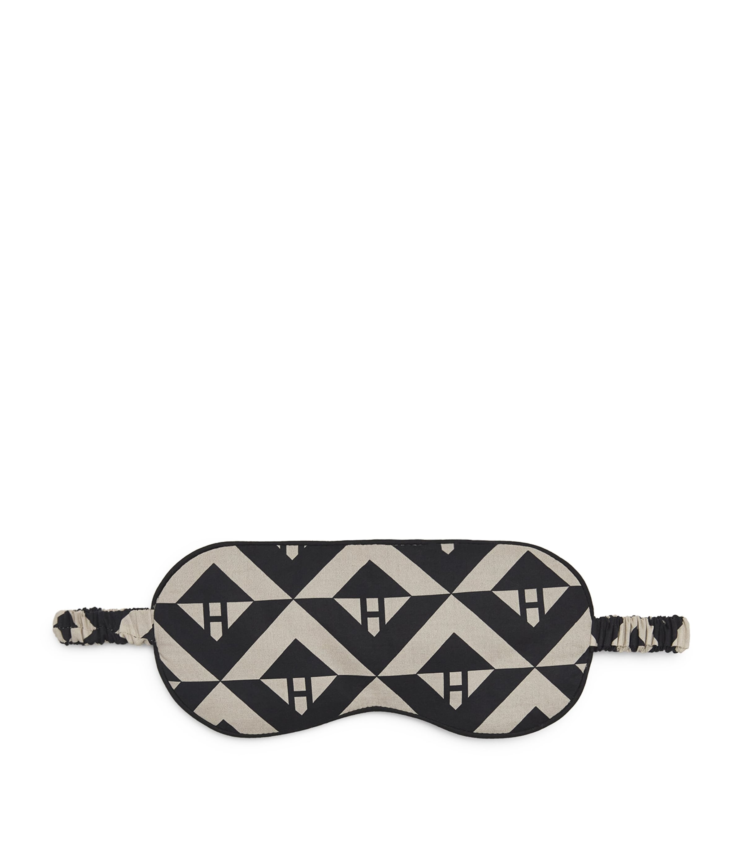 Shop Harrods Cotton Geometric Sleep Mask In Black