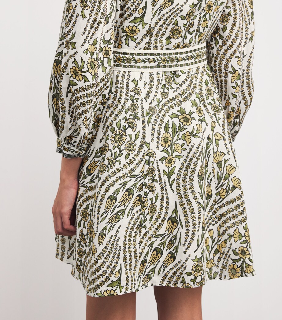 Linen Nolan Shirt Mini Dress W0204 DOVE MULTI Image 4