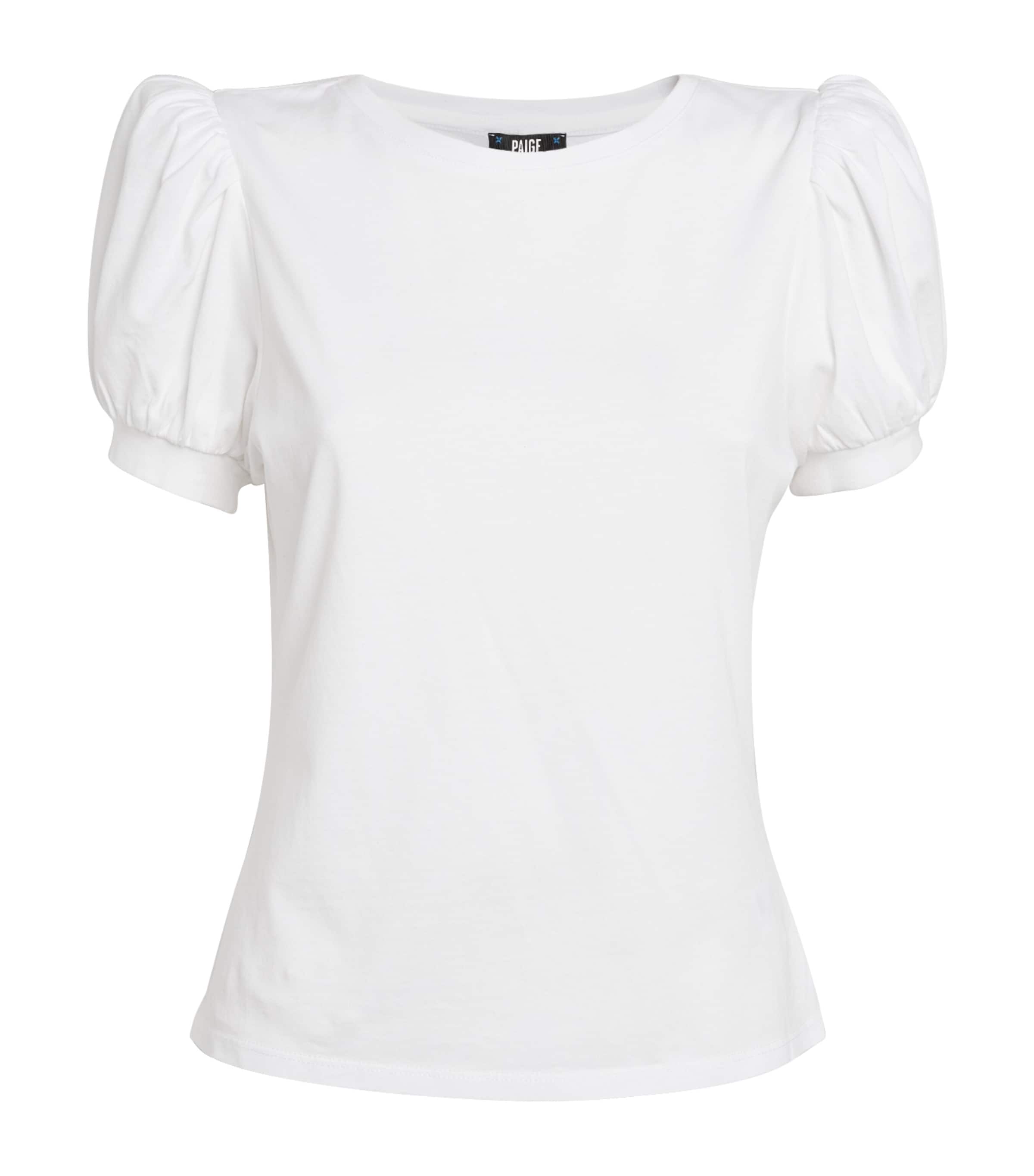 Paige Matcha Puff Sleeve Tee In White