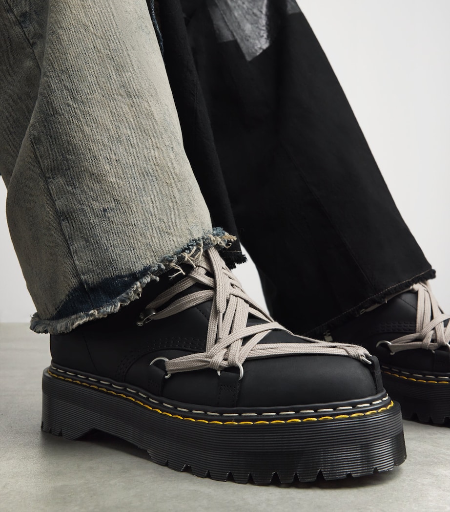 Rick Owens x Dr. Martens Leather Megalace Boots BLACK 09 Image 2
