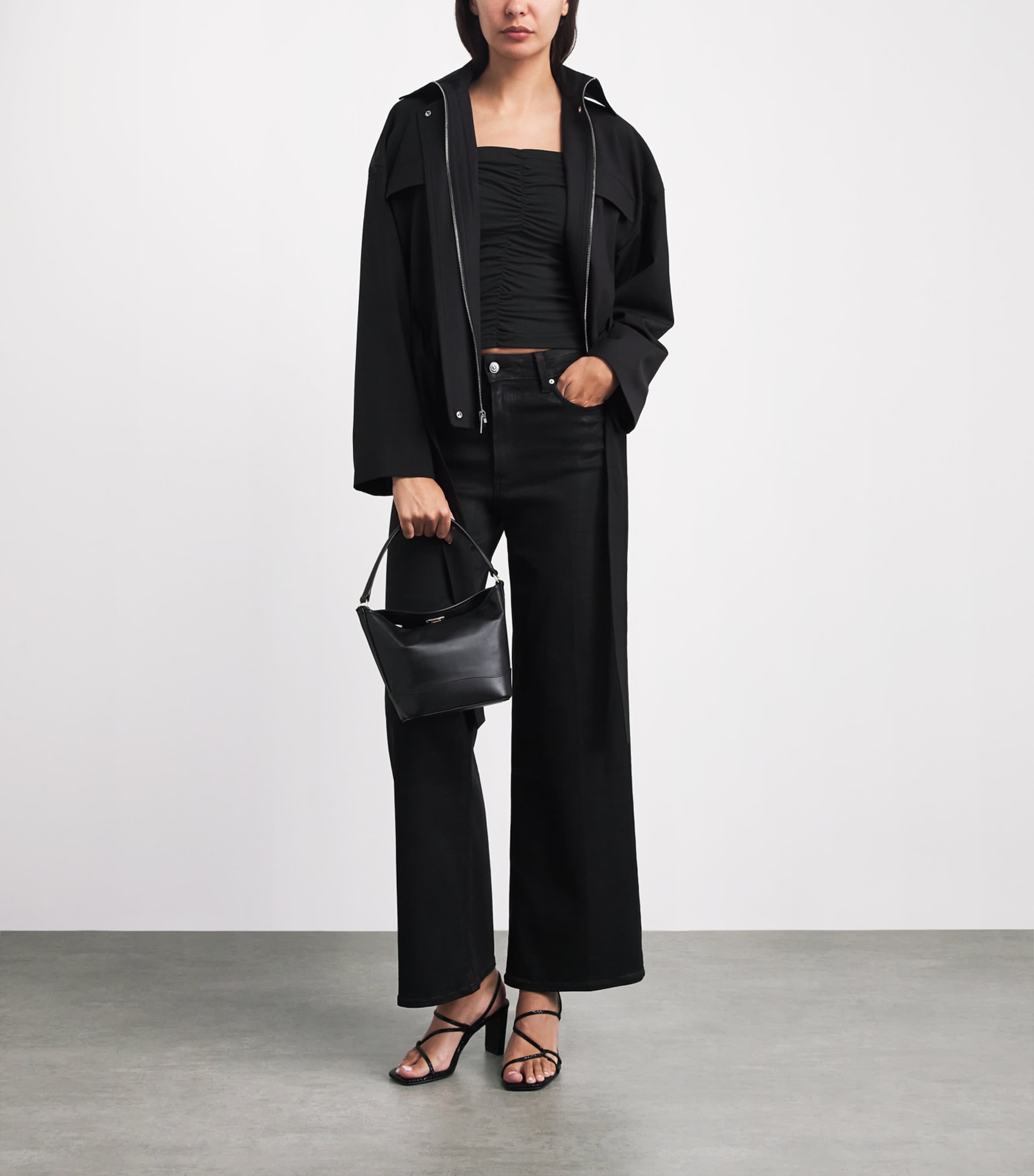PAIGE Womens Off-The-Shoulder Naya Top Black Image 2