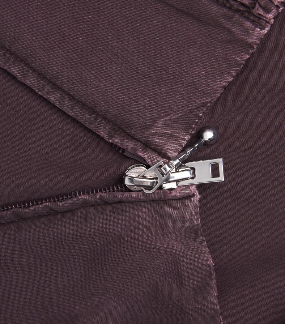 AGOLDE Mens Cotton Marshall Bomber Jacket Creased Puce Image 6