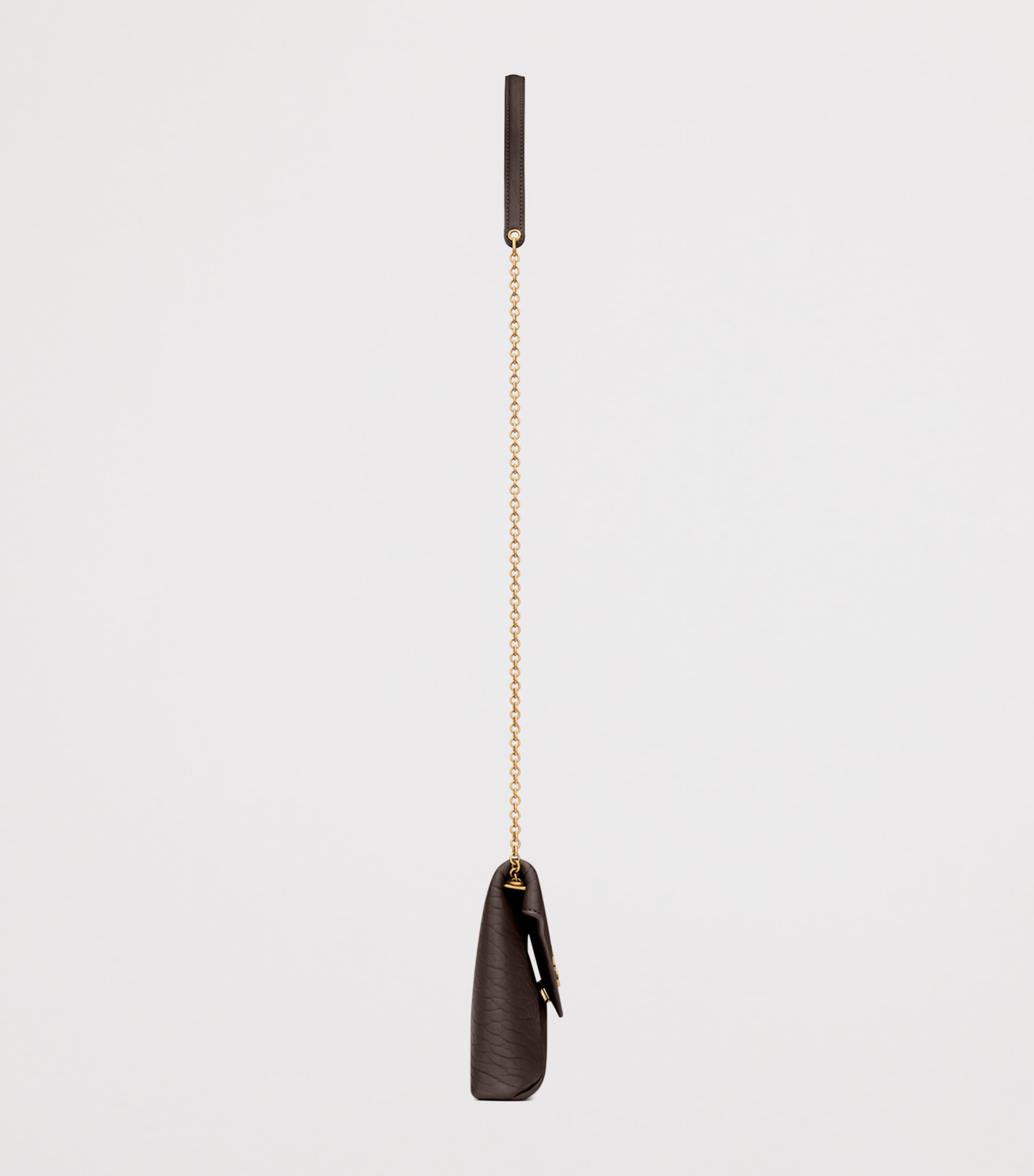 Saint Laurent Small Leather Cassandre Envelope Shoulder Bag Image 3