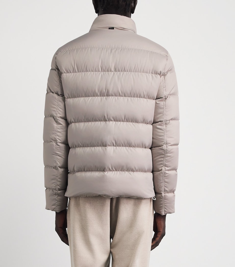 Herno Mens Down Quilted Puffer Jacket Grigio Perla Image 5