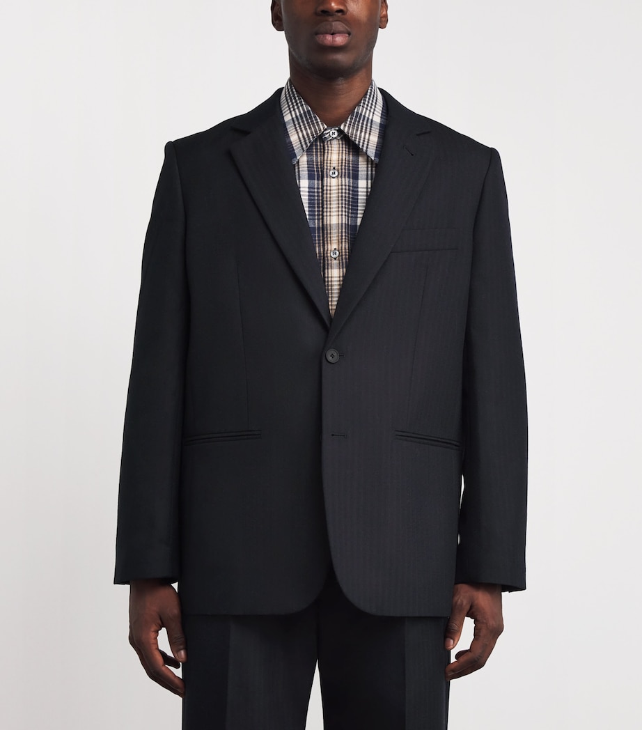 x Aaron Levine Wool Burlington Blazer DARKEST NAVY Image 3