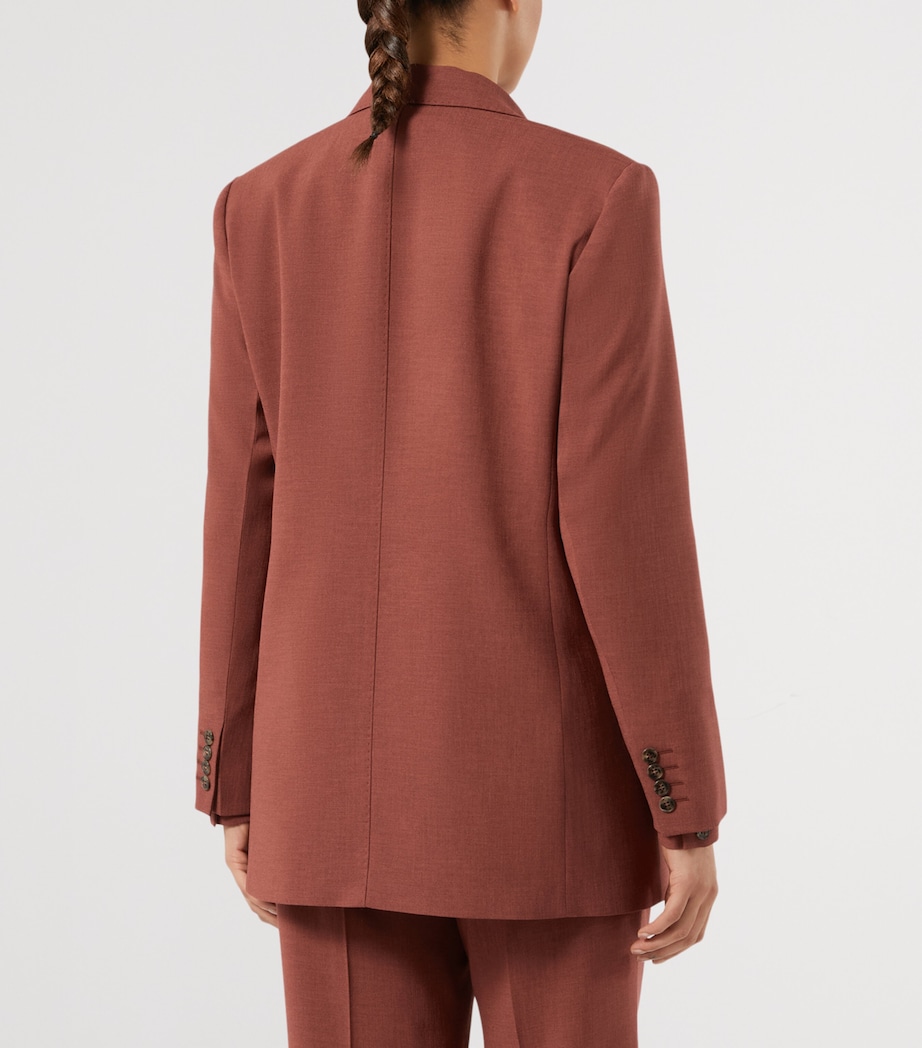 Marina Rinaldi Womens Chenzia Double-Breasted Blazer Brick Red Image 4