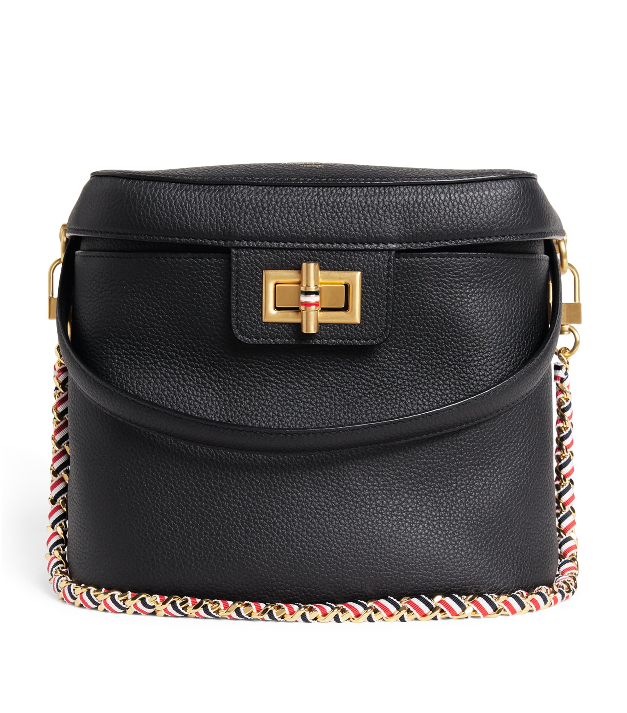 Pebble Leather Box Bag BLACK Image 1