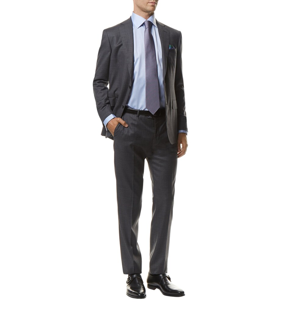 Signature Twill Contemporary Fit Shirt BLUE Image 4