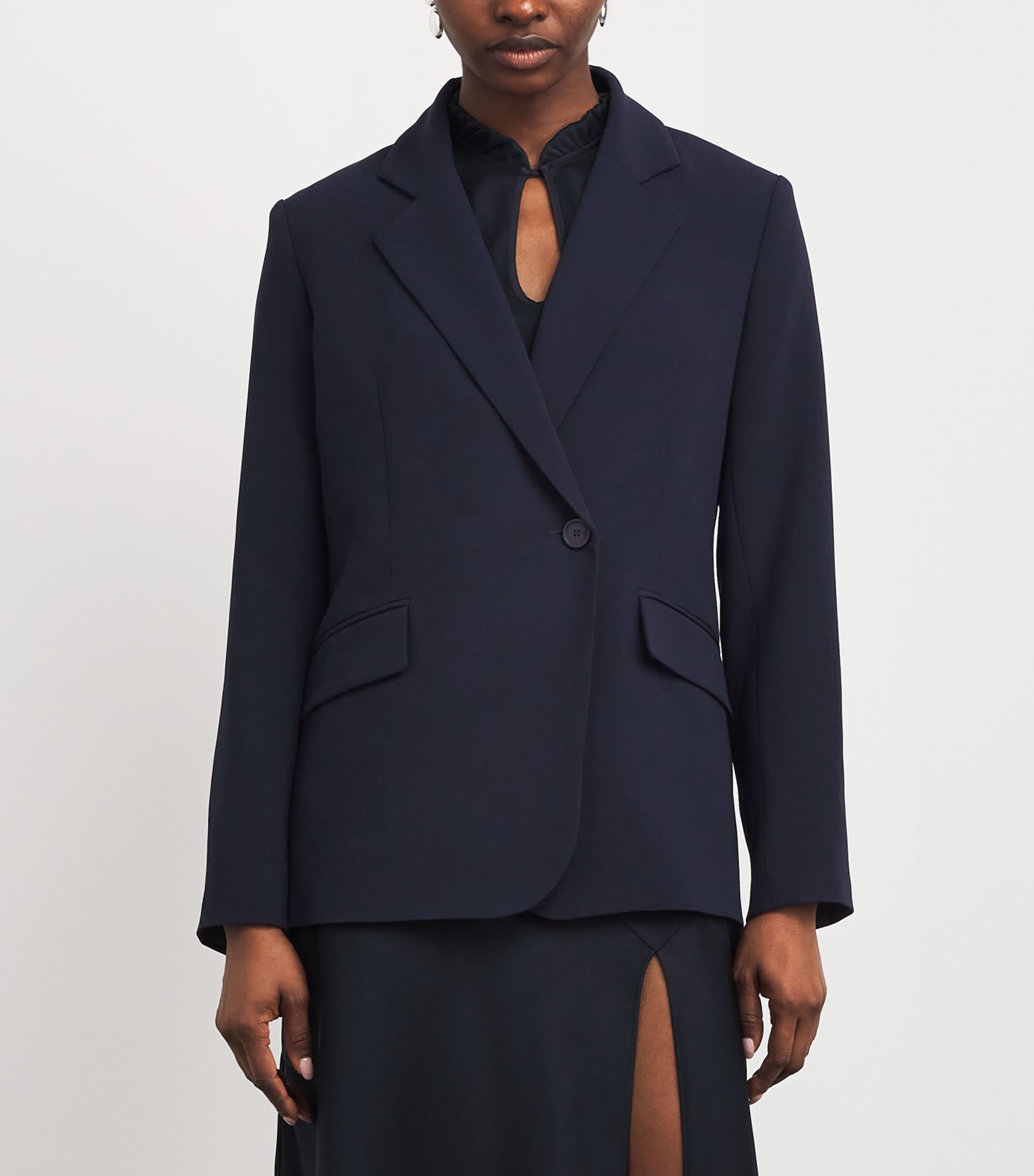 Claudie Pierlot Womens Double-Breasted Blazer Navy Image 4