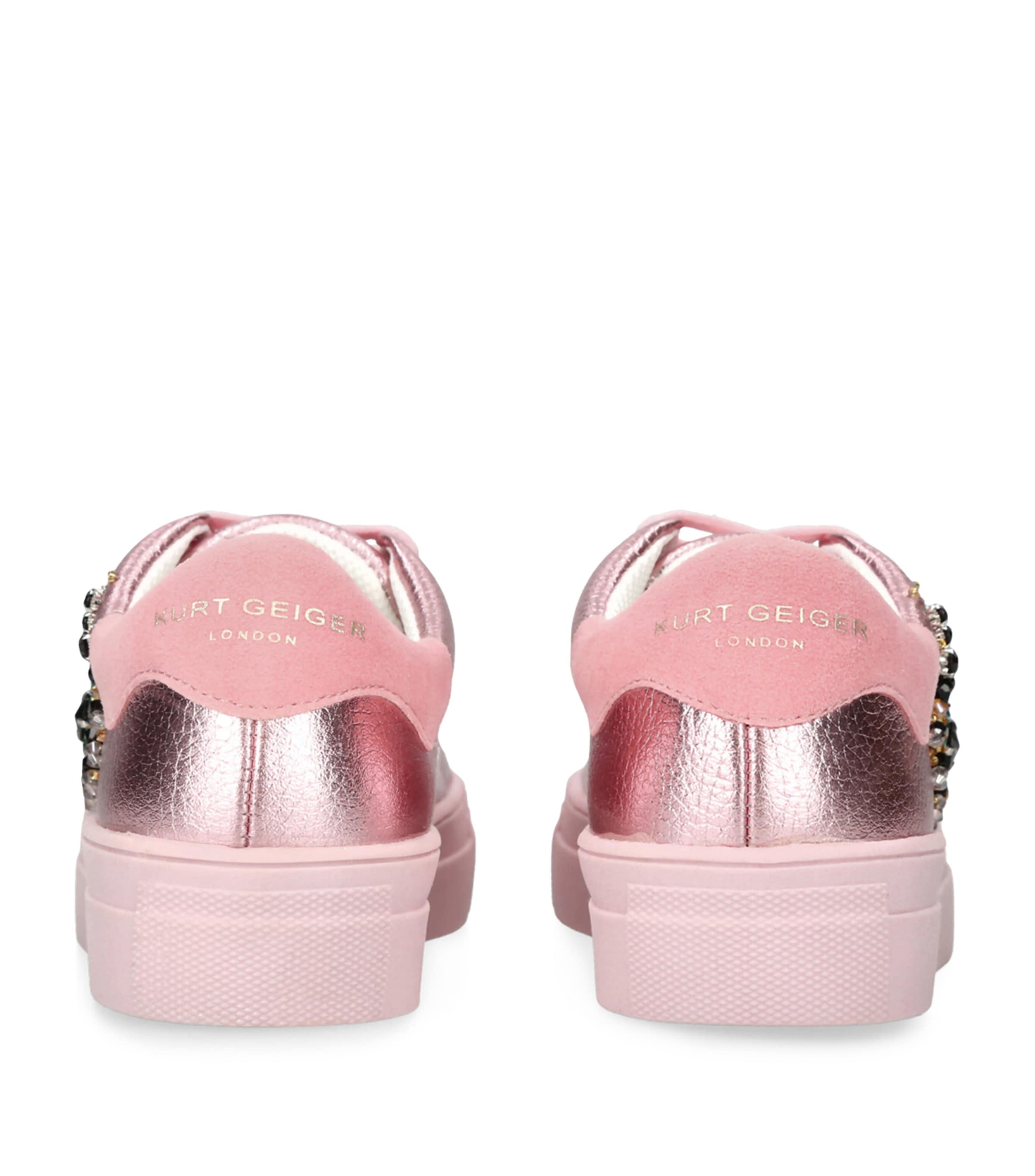 Kurt Geiger London Leather Mini Laney Eye Sneakers Pink Image 2