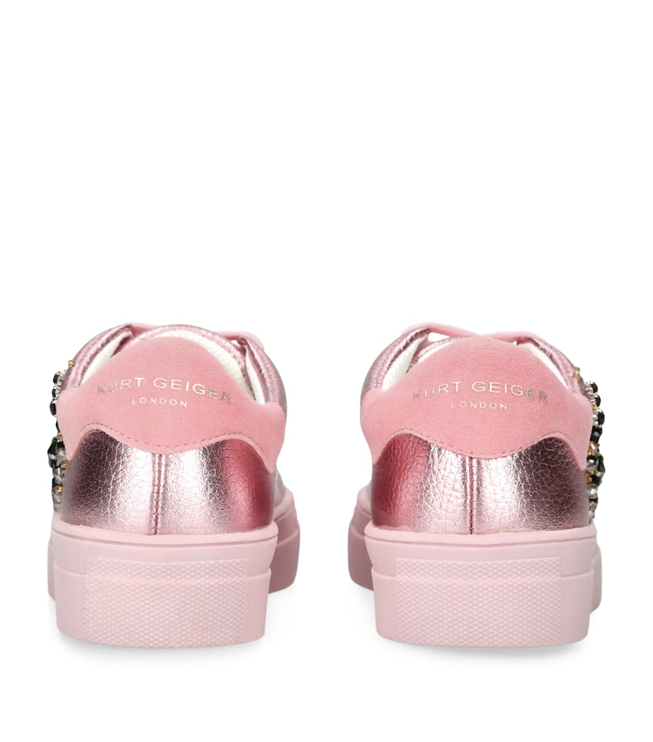 Kurt Geiger London Leather Mini Laney Eye Sneakers Pink Image 2