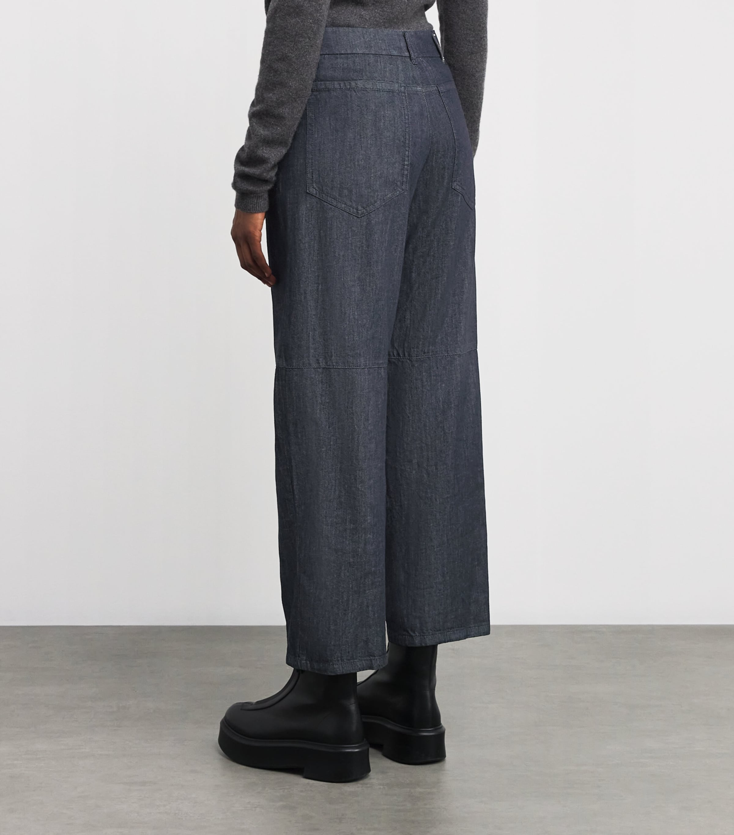 Cotton-Kapok Barrel-Leg Jeans ULTRAMARINE Image 4