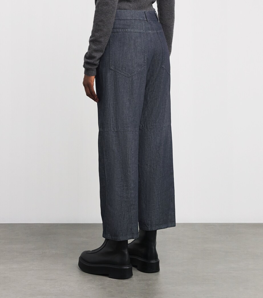 Cotton-Kapok Barrel-Leg Jeans ULTRAMARINE Image 4