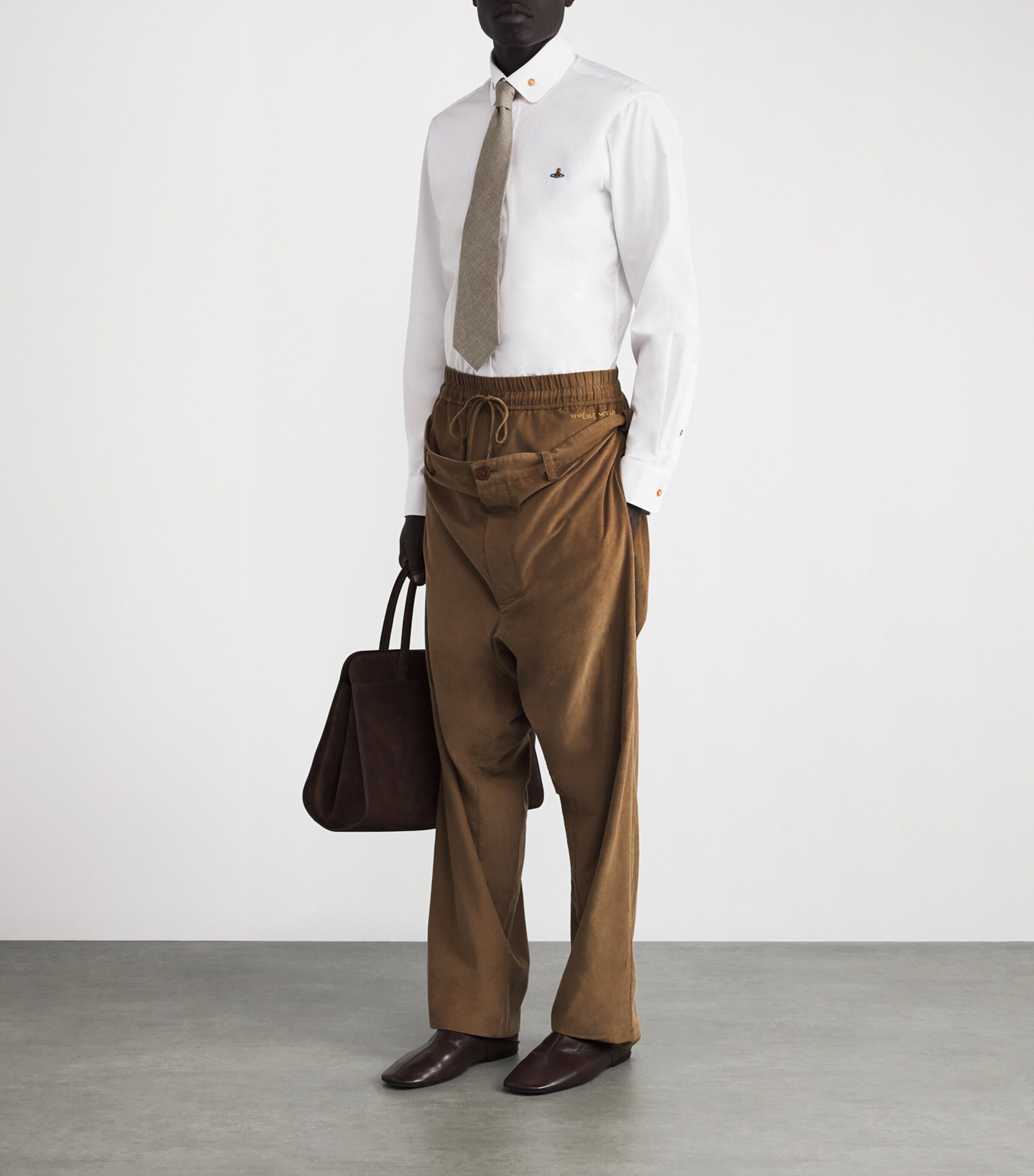 Organic Cotton Button-Down Orb Shirt A401 WHITE Image 2