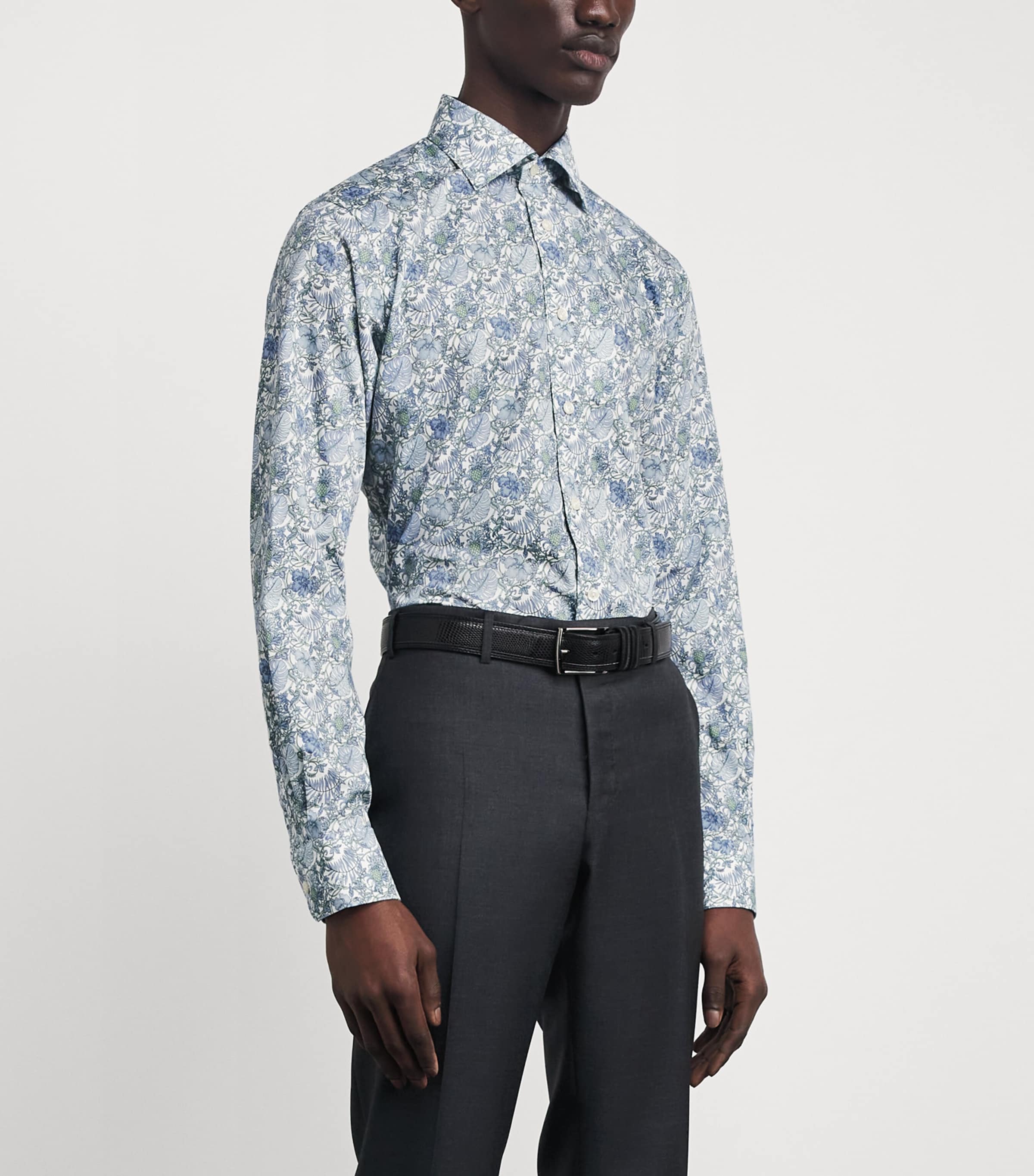 Signature Twill Floral Shirt MID GREEN Image 3