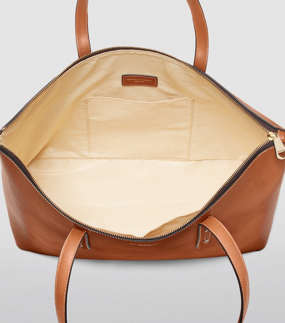Leather Regent Tote Bag TAN Image 4