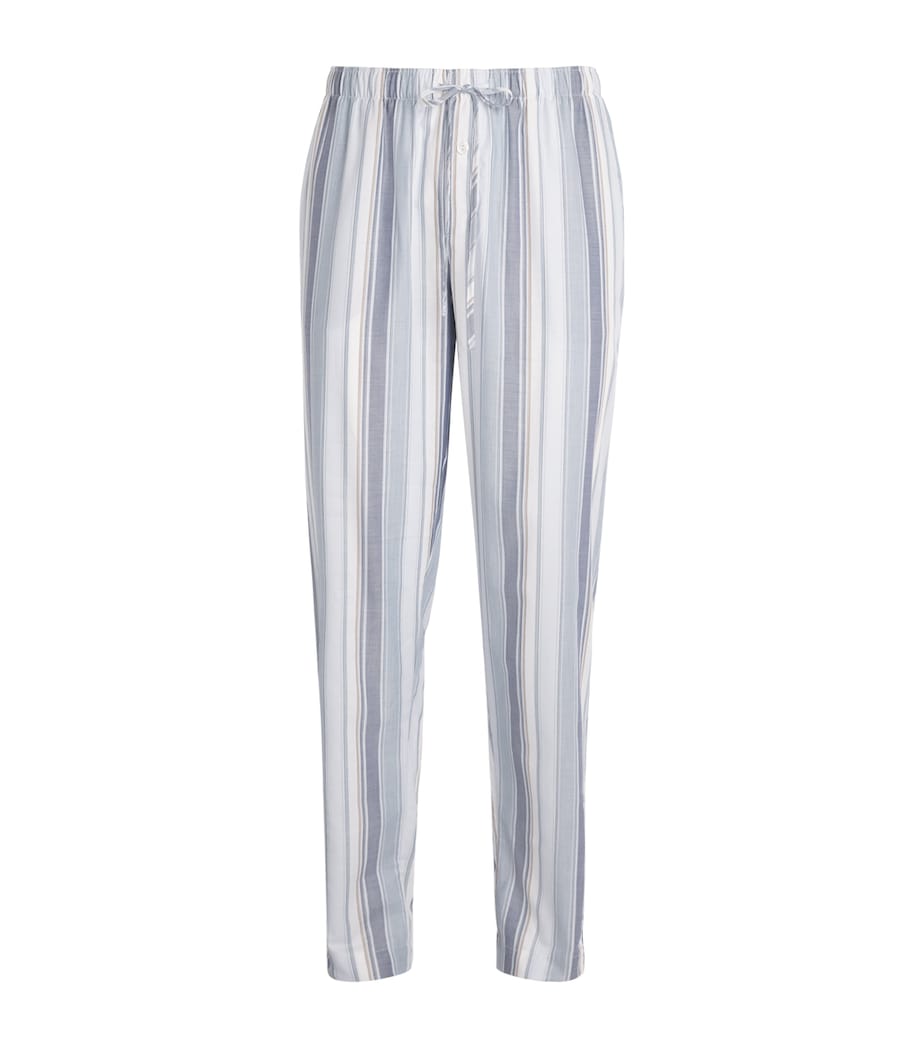 Cotton Night & Day Lounge Trousers 3039 SMOKE BLU STRIP Image 1