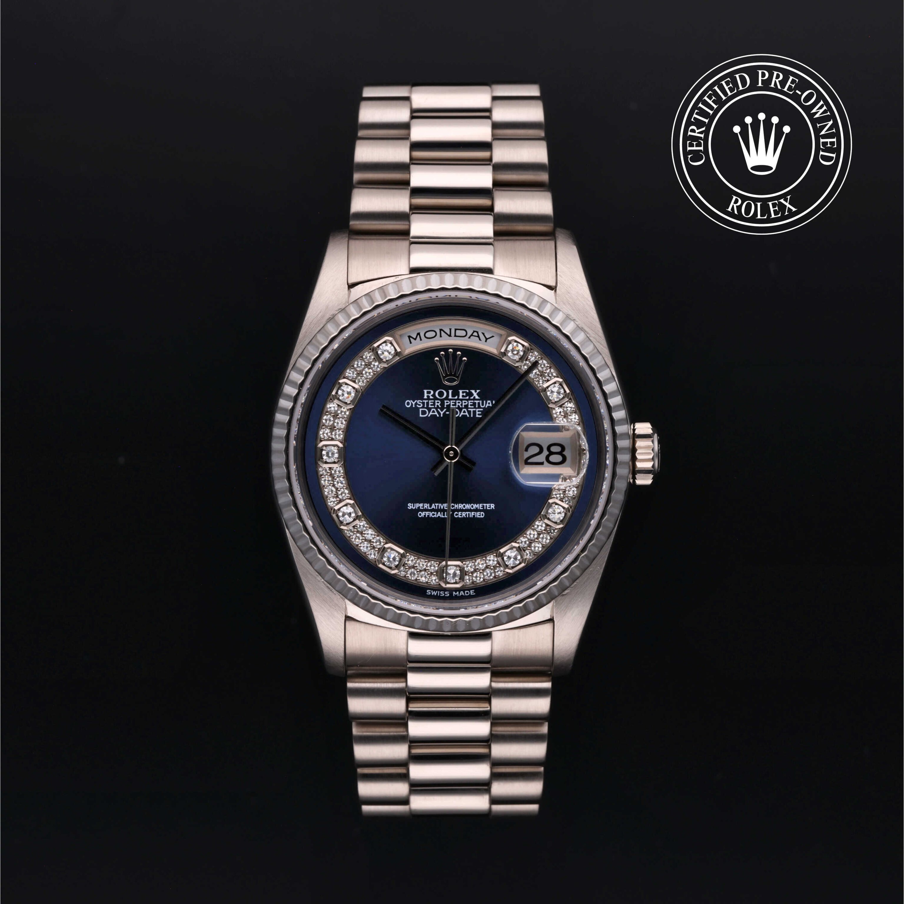 Model image: rolex-certified-pre-owned-Oyster Perpetual Day-Date-36mm-18ct White Gold-1990s-18239