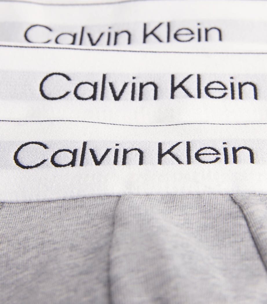 Calvin Klein Mens Cotton Stretch Icon Hip Briefs (Pack of 3) Grey/white/ Image 5