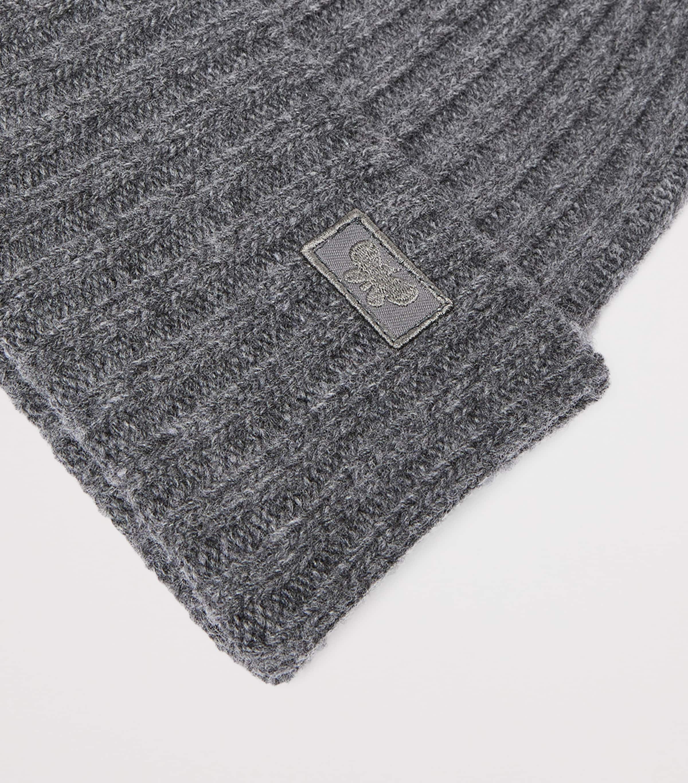 Weekend Max Mara Virgin Wool Logo Beanie Dark Grey Image 3