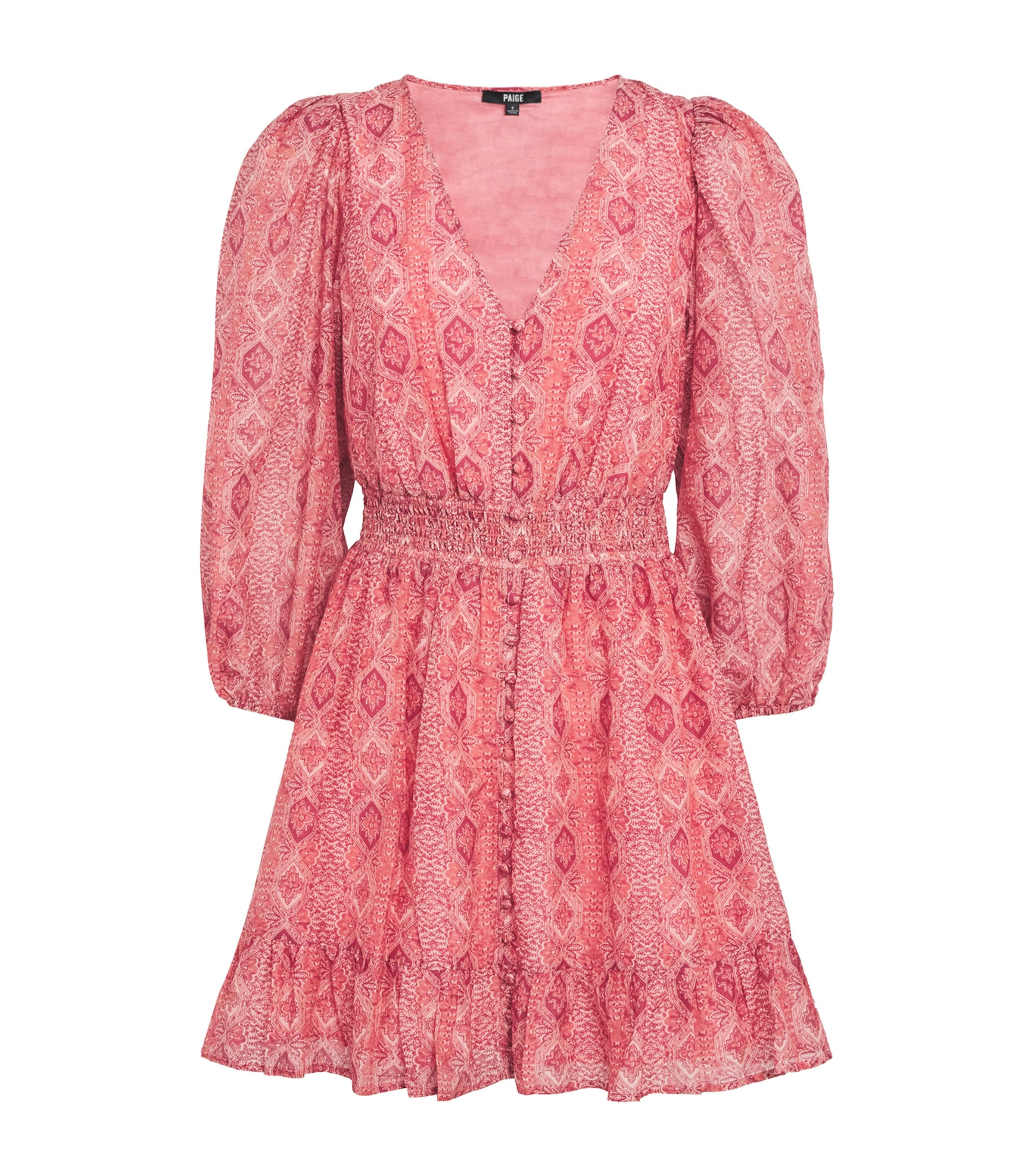 Paige Paisley Print Ophelie Mini Dress In Pink
