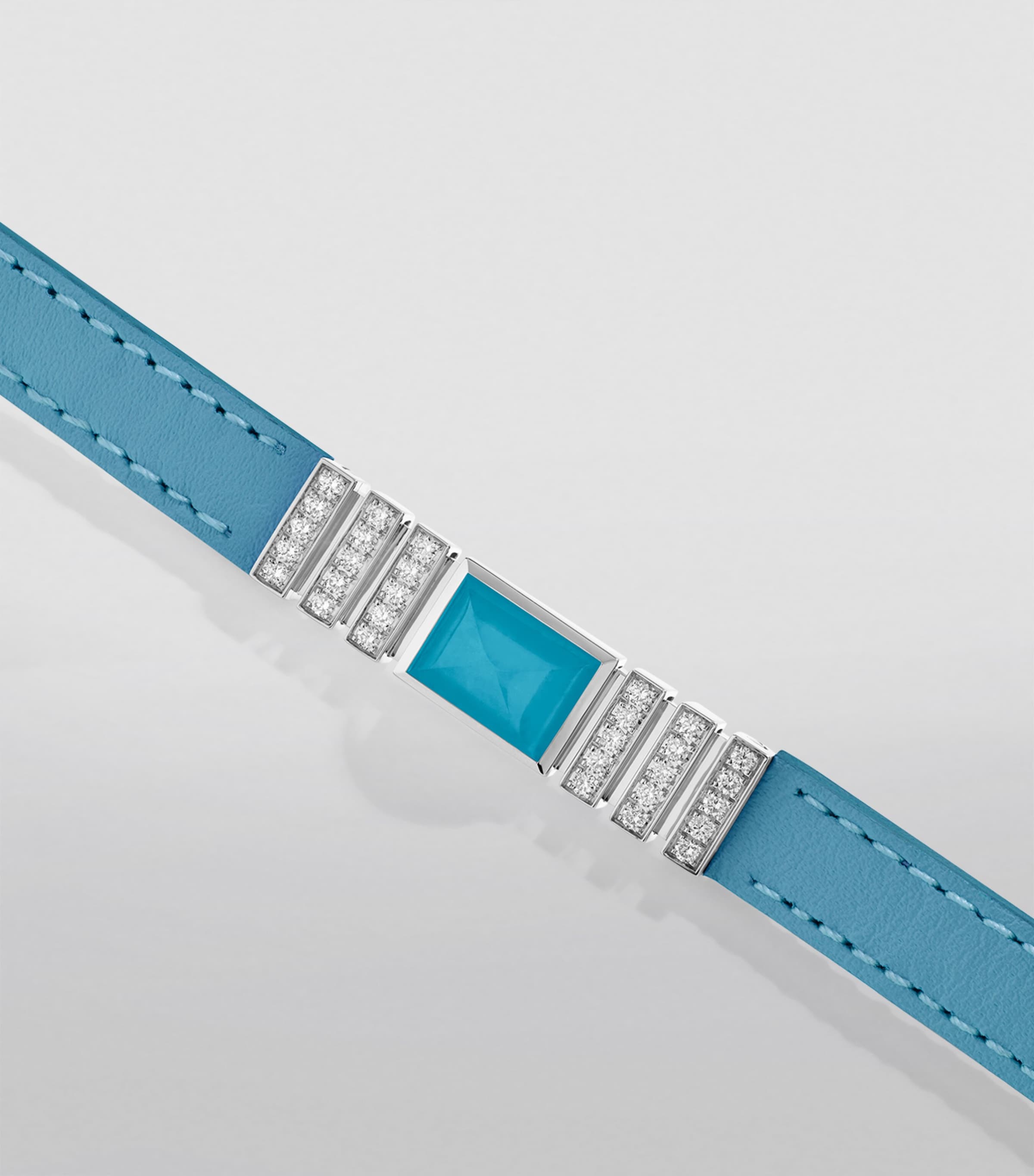 White Gold, Diamond and Nappa Leather UNII Bracelet WHITE GOLD Image 4