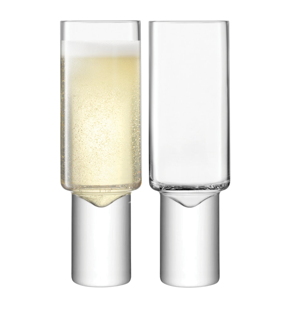 Set of 2 Boris Champagne Flutes (240ml) CLEAR Image 3