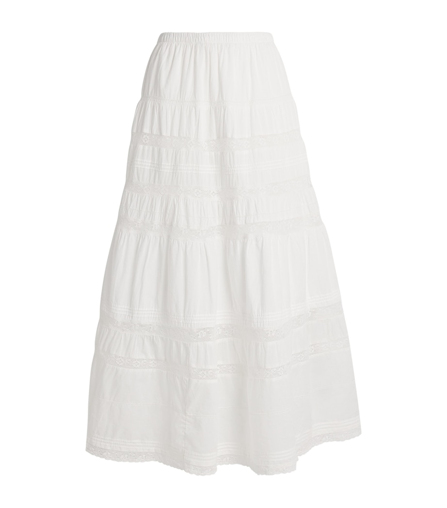 Cotton Rivoli Maxi Skirt WHITE Image 1
