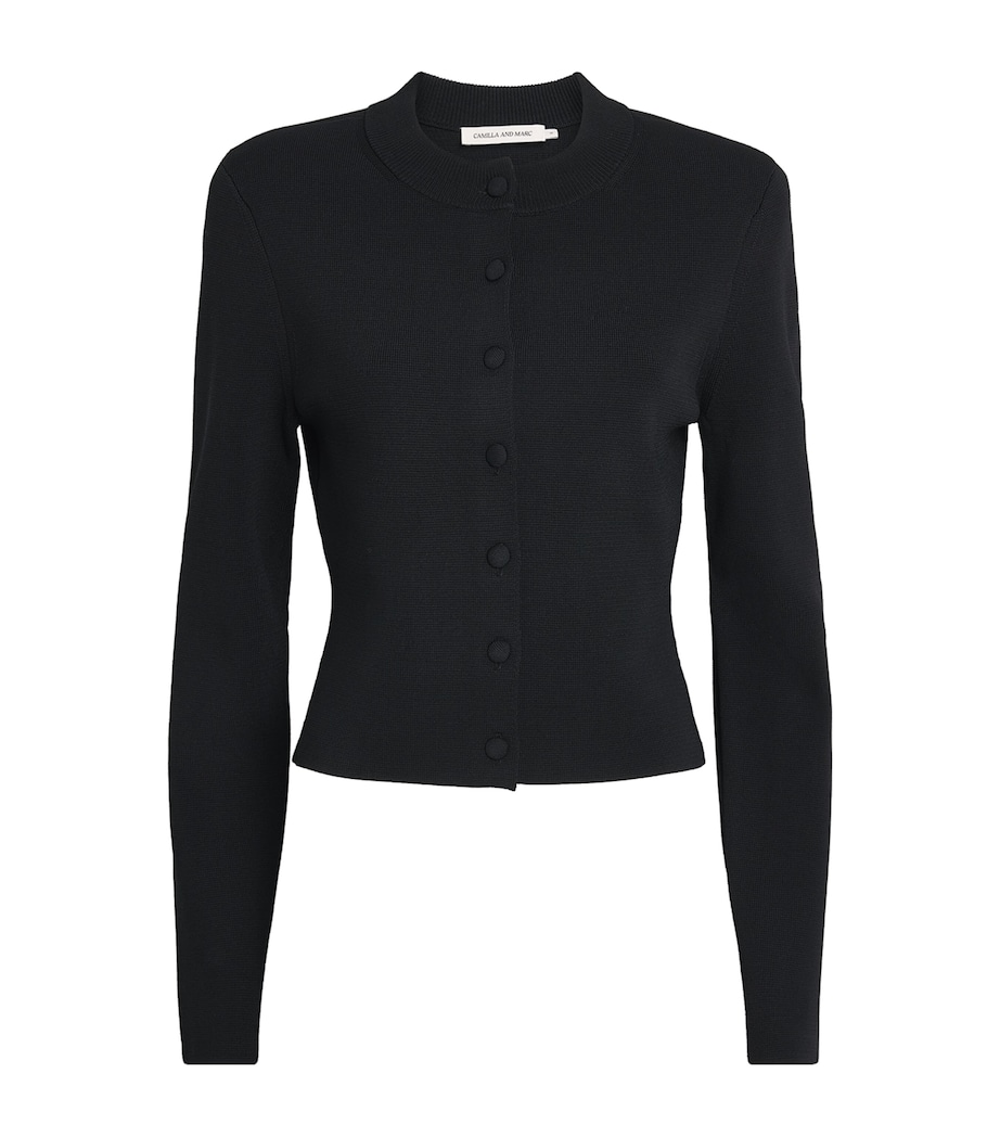 CAMILLA AND MARC Womens Aria Knit Cardigan Black Image 1