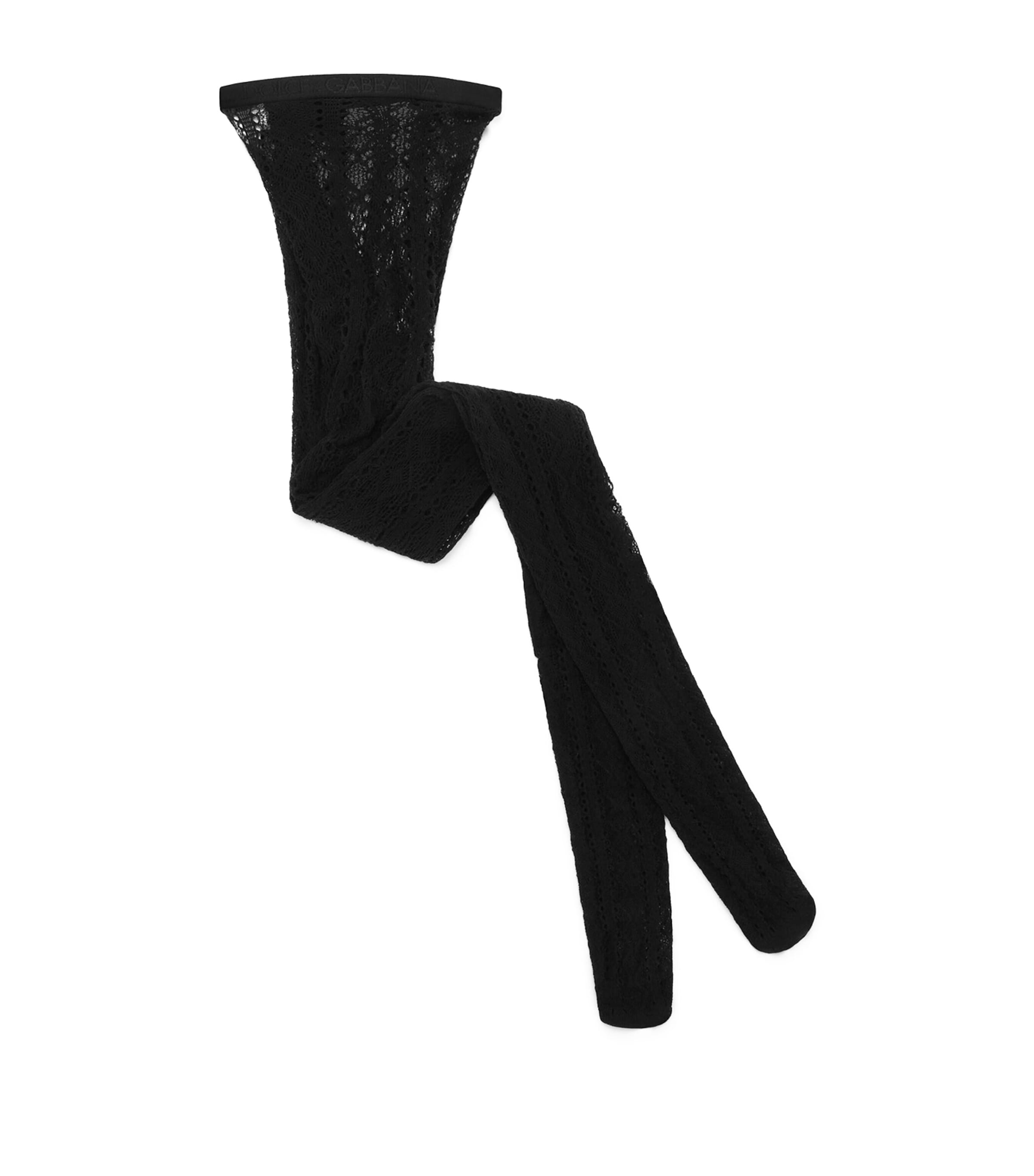 Dolce & Gabbana Cotton-blend Tights In Black