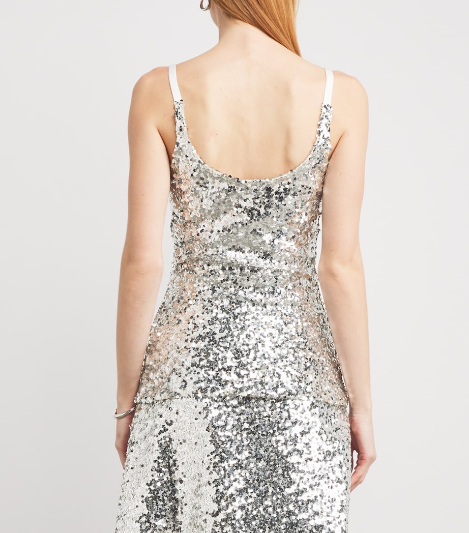 Sequin Danae Top IVORY SILVER Image 4