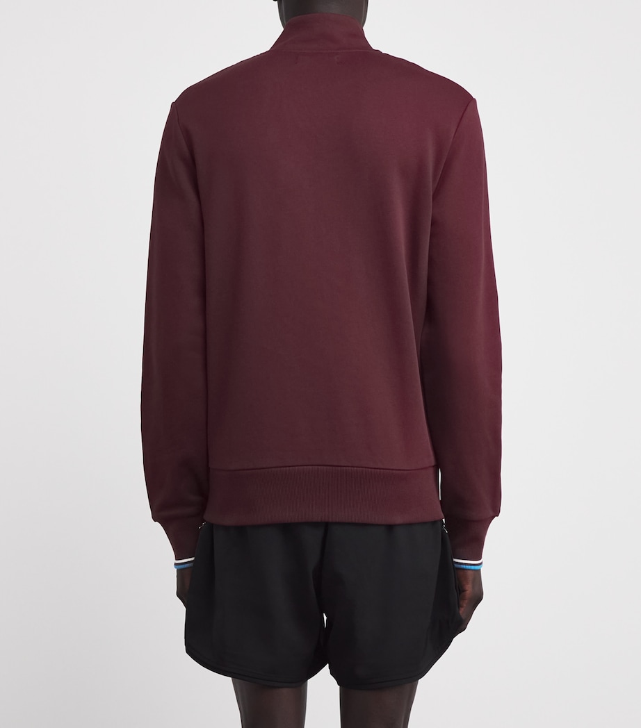 Cotton Half-Zip Sweatshirt Z63-OXBLD/ECR/CRTBLU Image 4