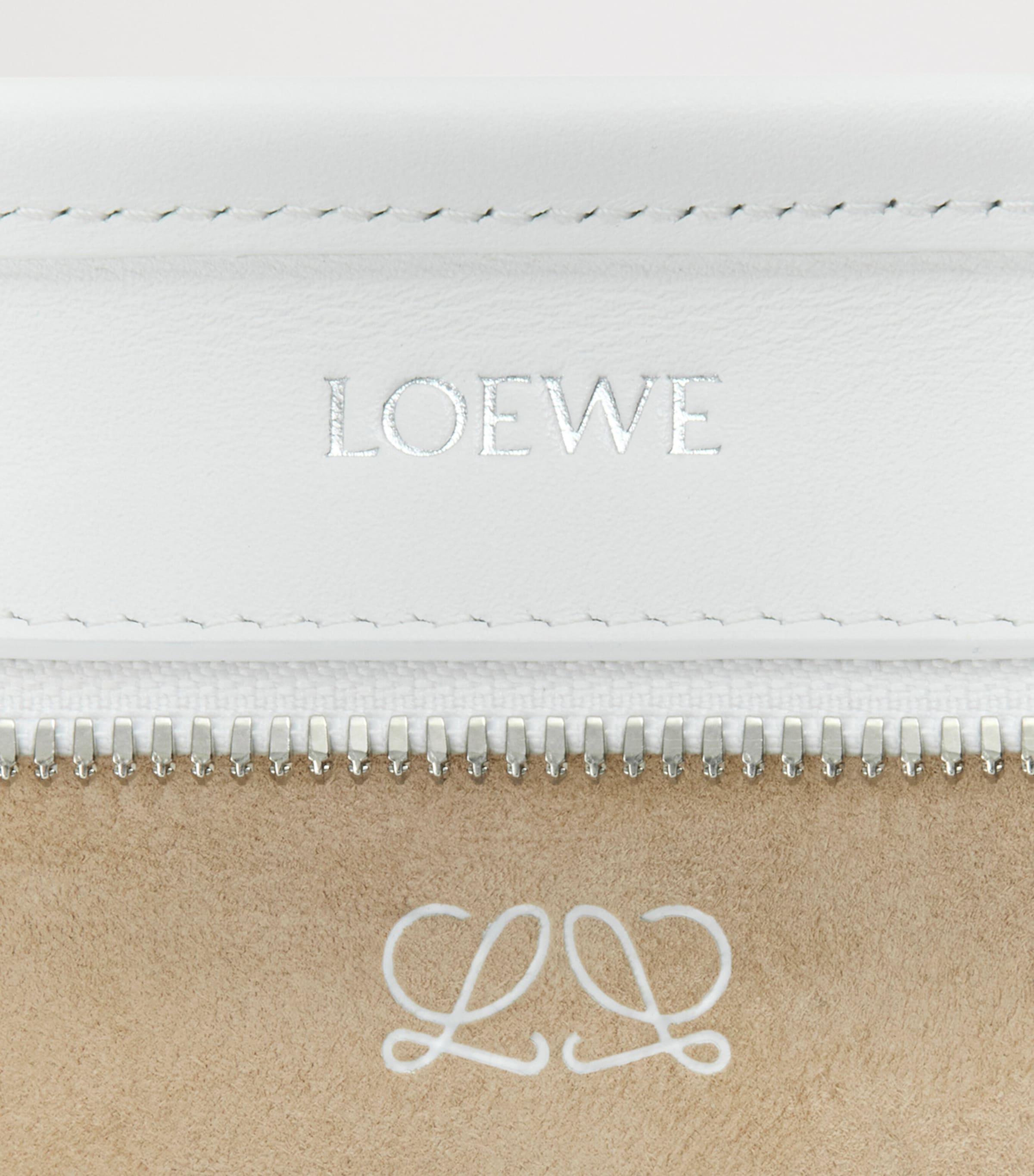 LOEWE Small Leather Amazona 180 Top-Handle Bag White Image 13