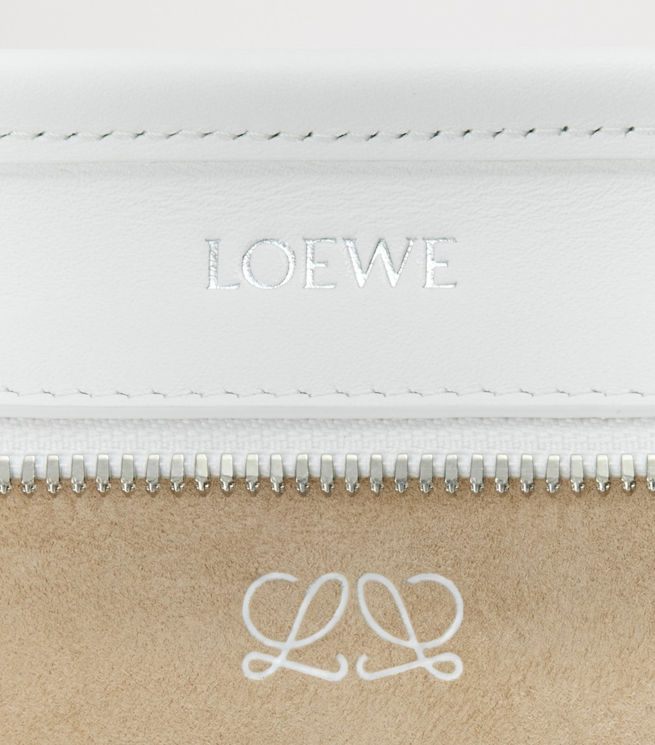 LOEWE Small Leather Amazona 180 Top-Handle Bag White Image 13