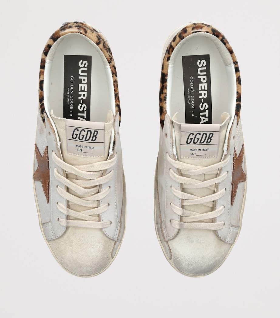 Golden Goose Womens Leather Super Star Sneakers White/comb Image 4
