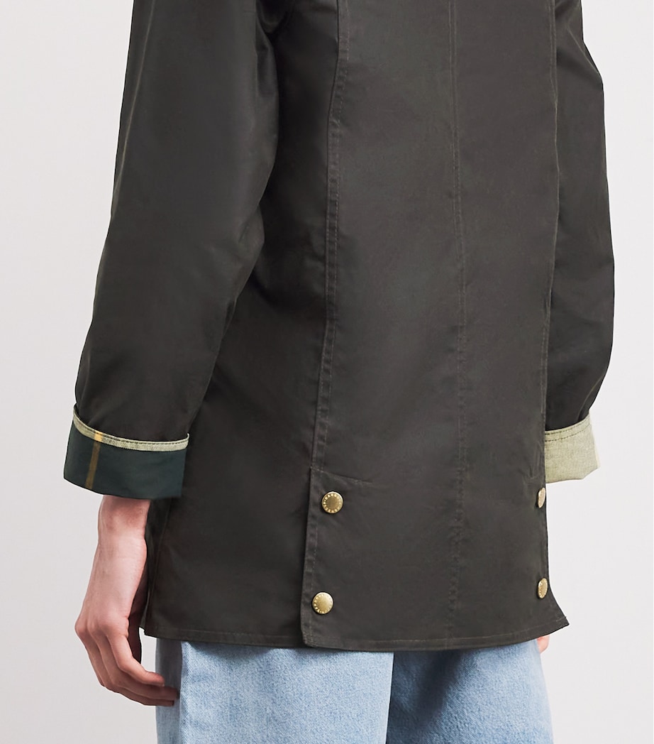 Waxed Cotton Modern Beadnell Coat OLIVE/ANCIENT/GARDEN Image 6