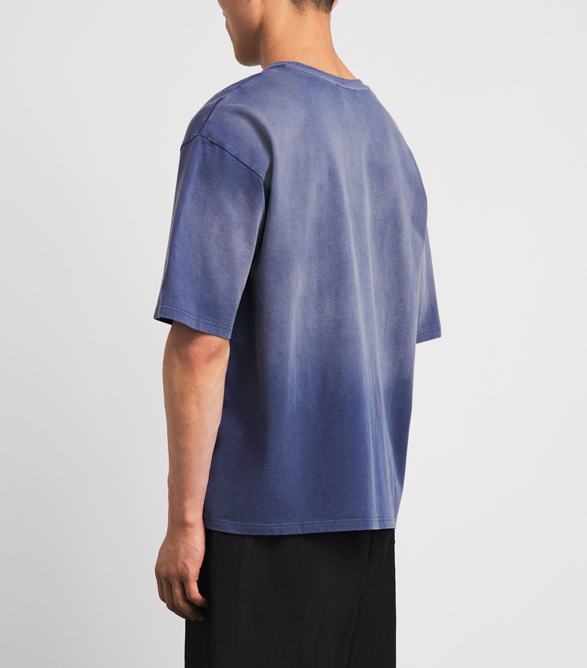 COMMAS Mens Dégradé Embroidered T-Shirt Ink Well Image 5