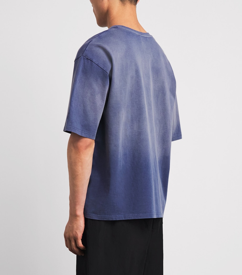 COMMAS Mens Dégradé Embroidered T-Shirt Ink Well Image 5