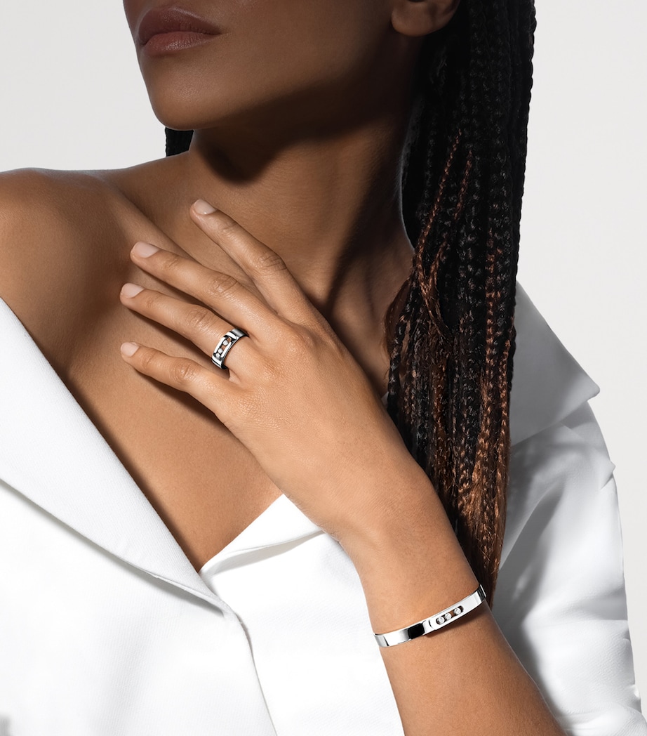 Messika Move Noa White Gold and Diamond Bangle White Gold Image 2