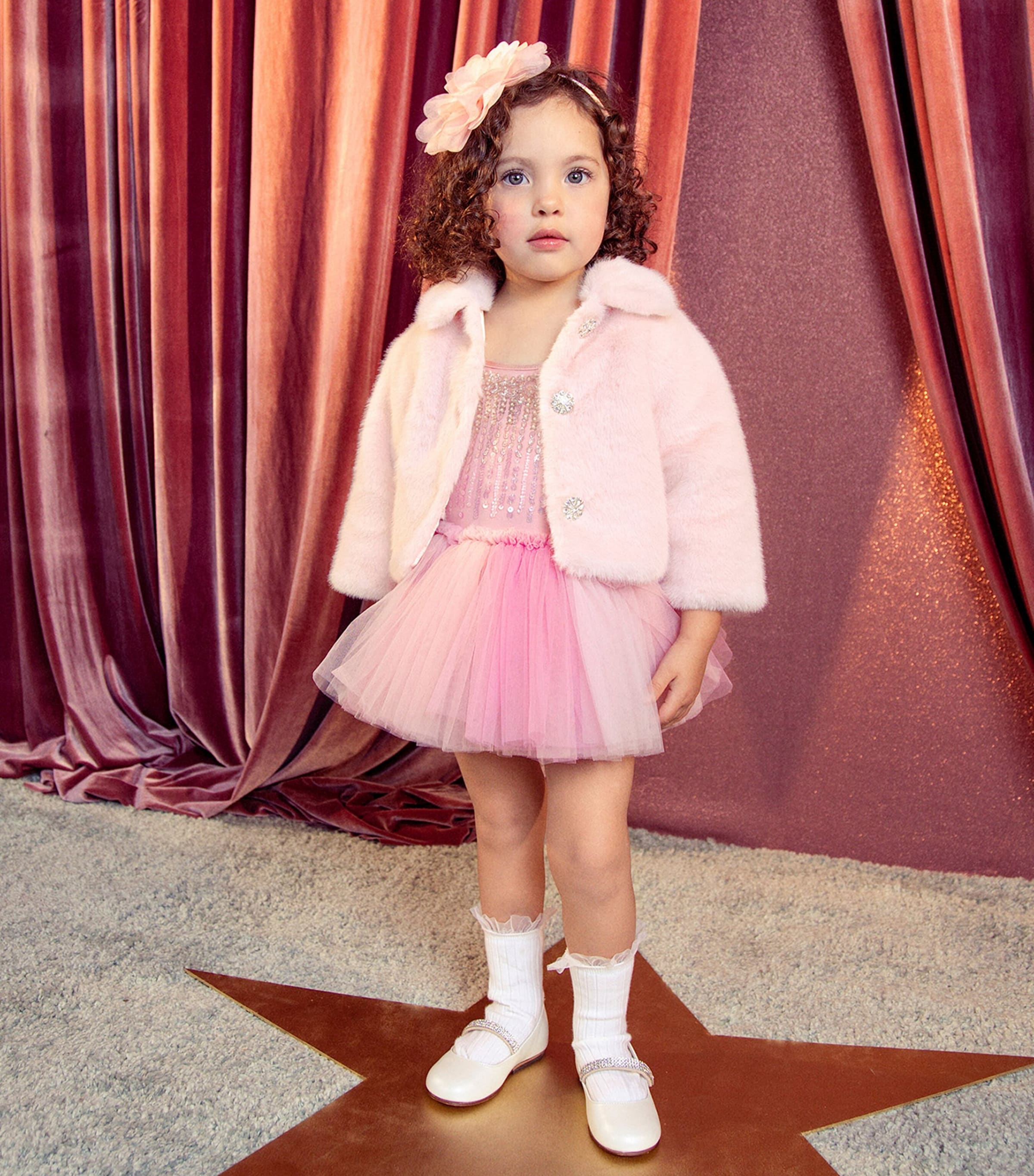 Tutu Du Monde Faux Fur Furberry Jacket (3-24 Months) Milk Image 2