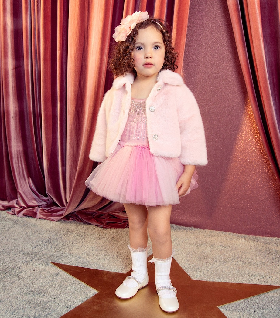 Tutu Du Monde Faux Fur Furberry Jacket (3-24 Months) Milk Image 2
