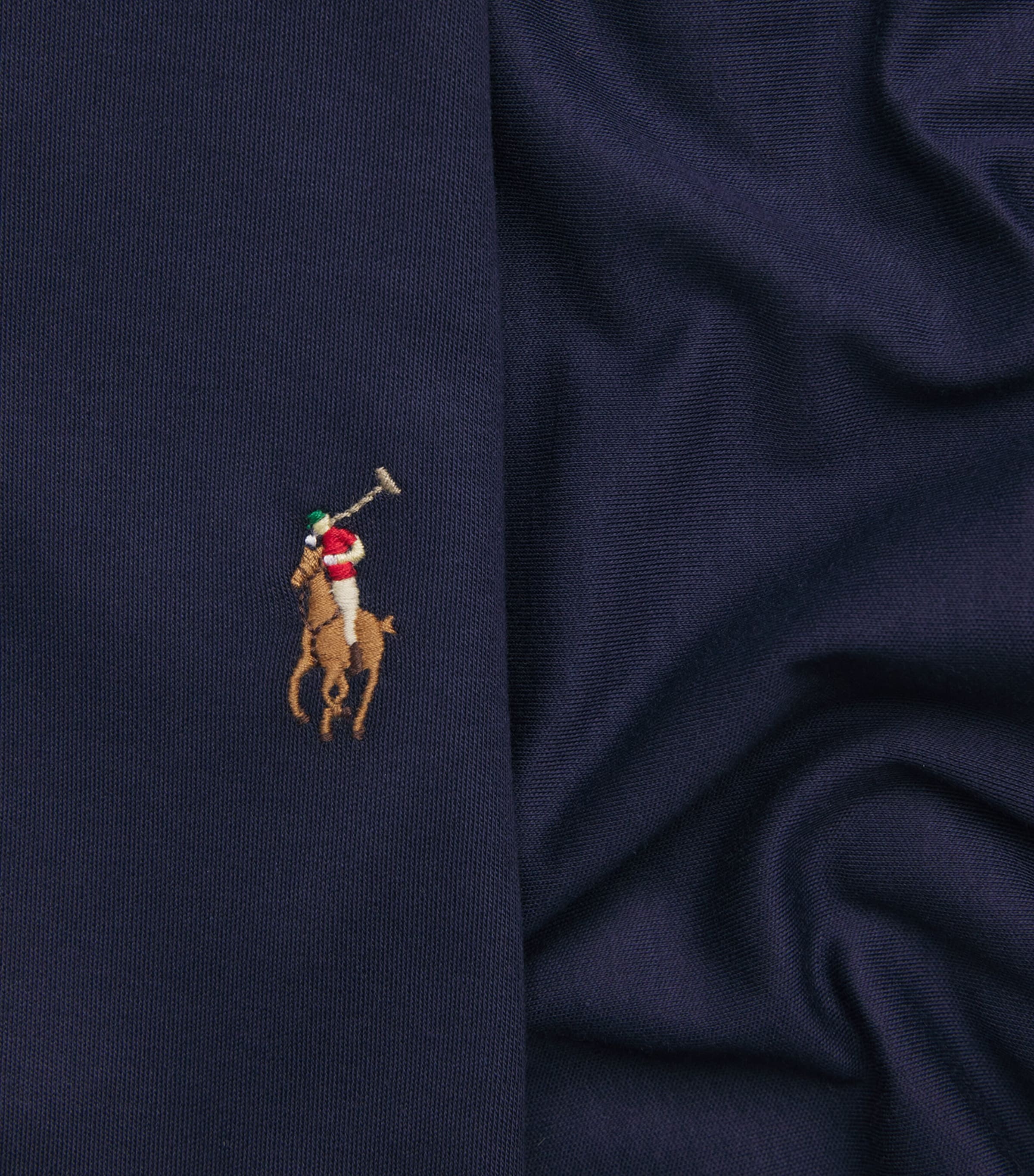 Pima Cotton Long-Sleeved T-Shirt NAVY Image 5