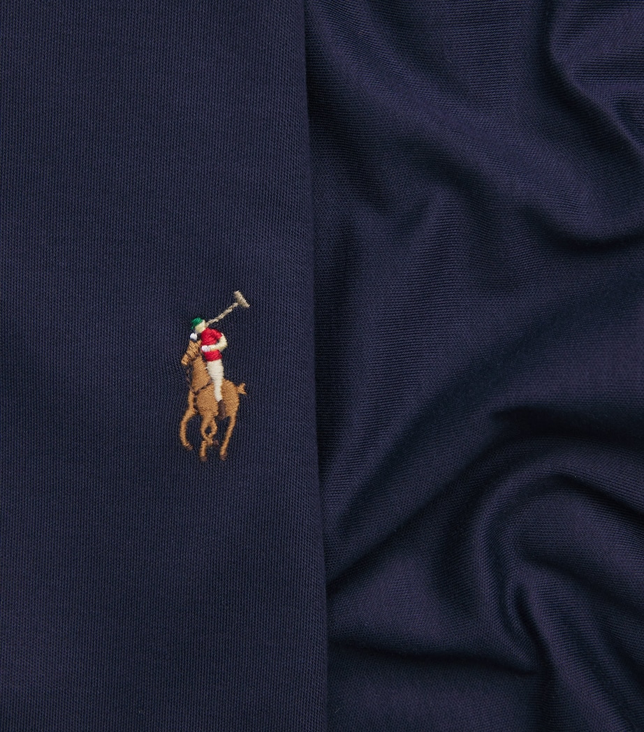 Pima Cotton Long-Sleeved T-Shirt NAVY Image 5