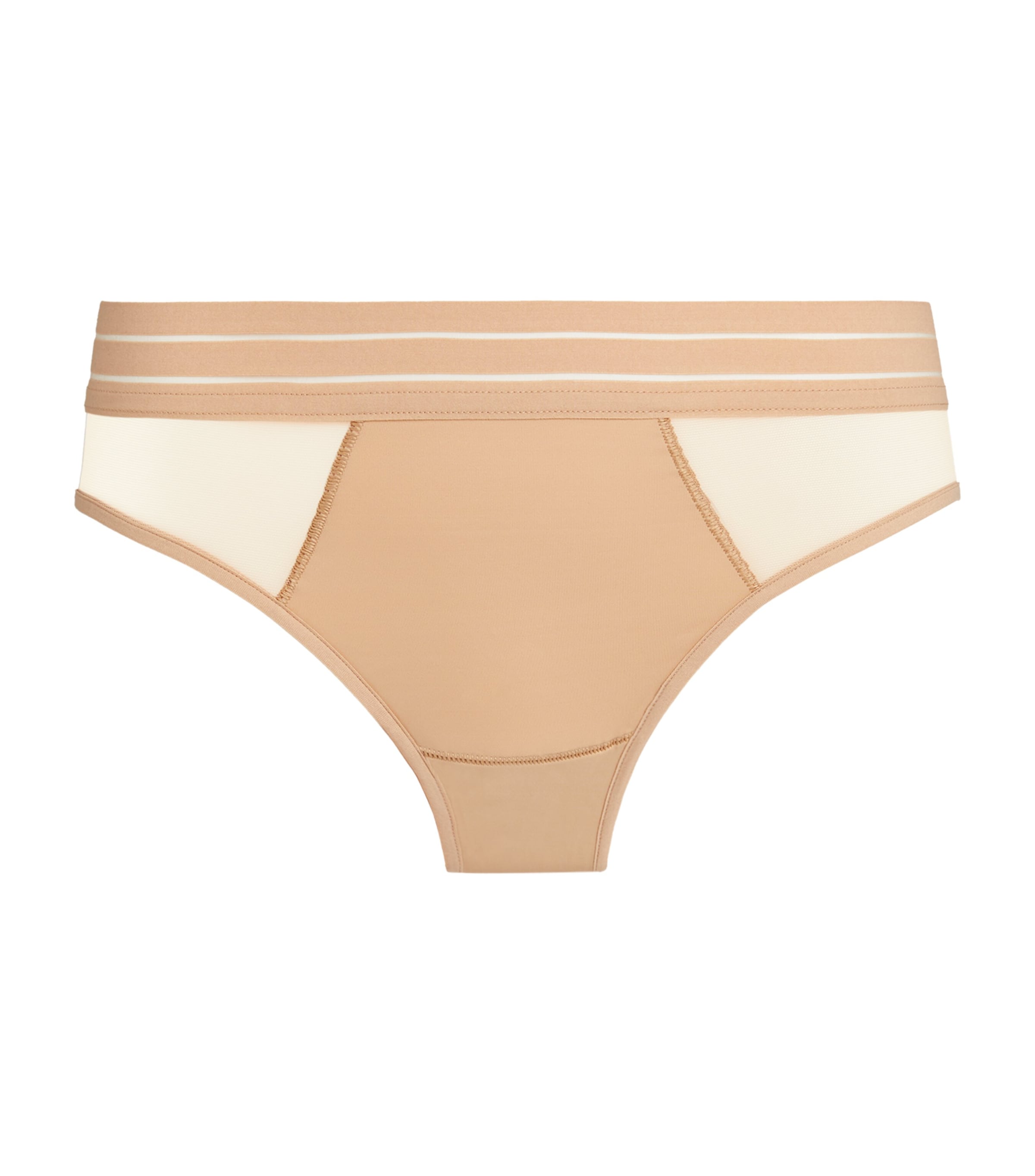 Maison Lejaby Mesh Trim Bikini Briefs In Nude