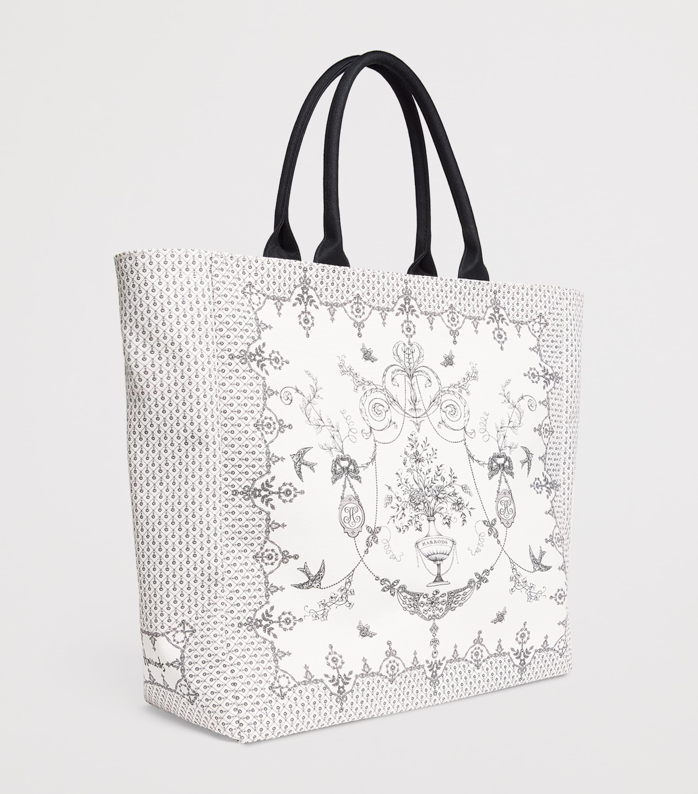 Harrods Lace Print Tote Bag Multi Print Image 2