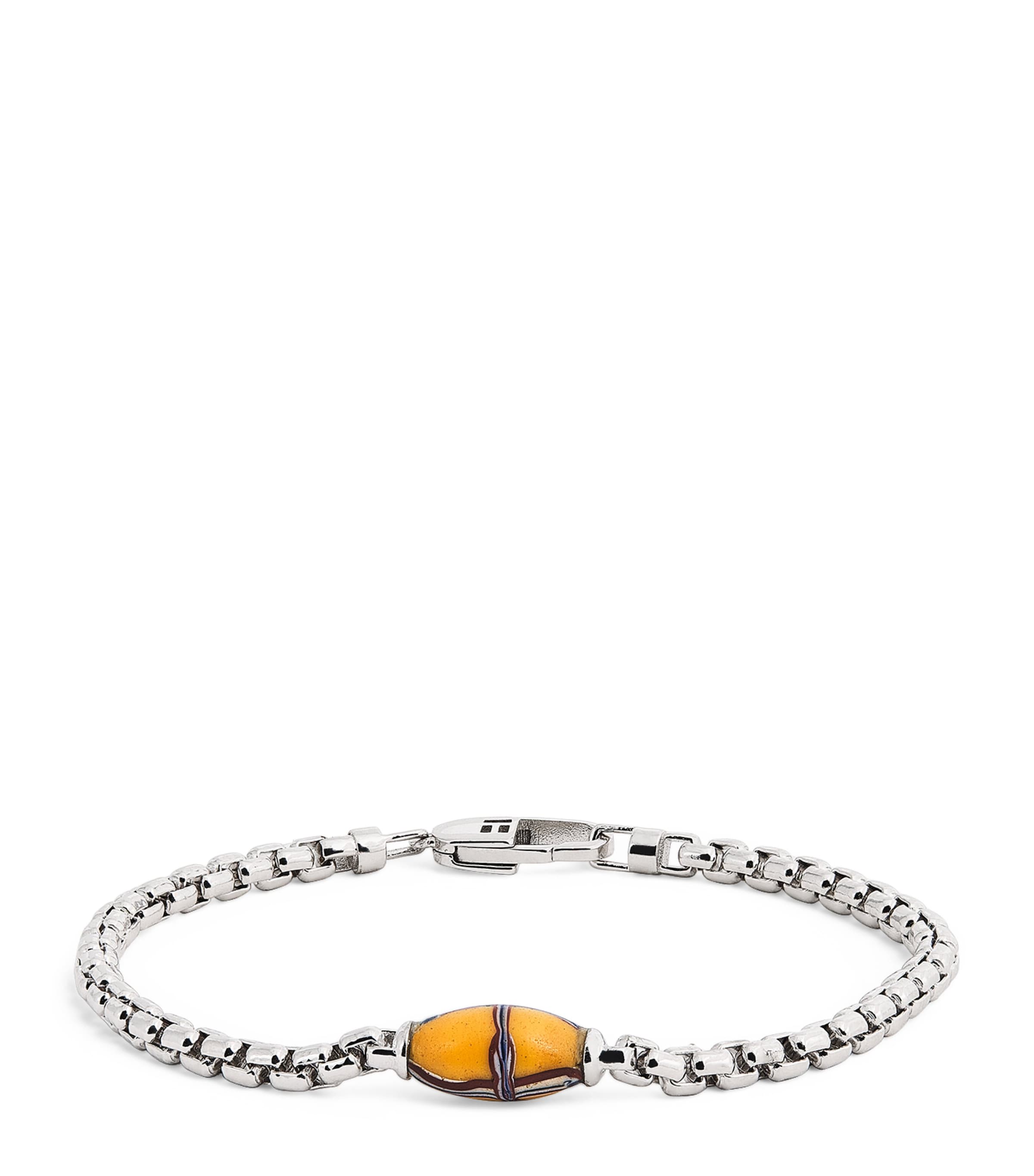 Sterling Silver French Cross Chain Bracelet YELLOW Image 1