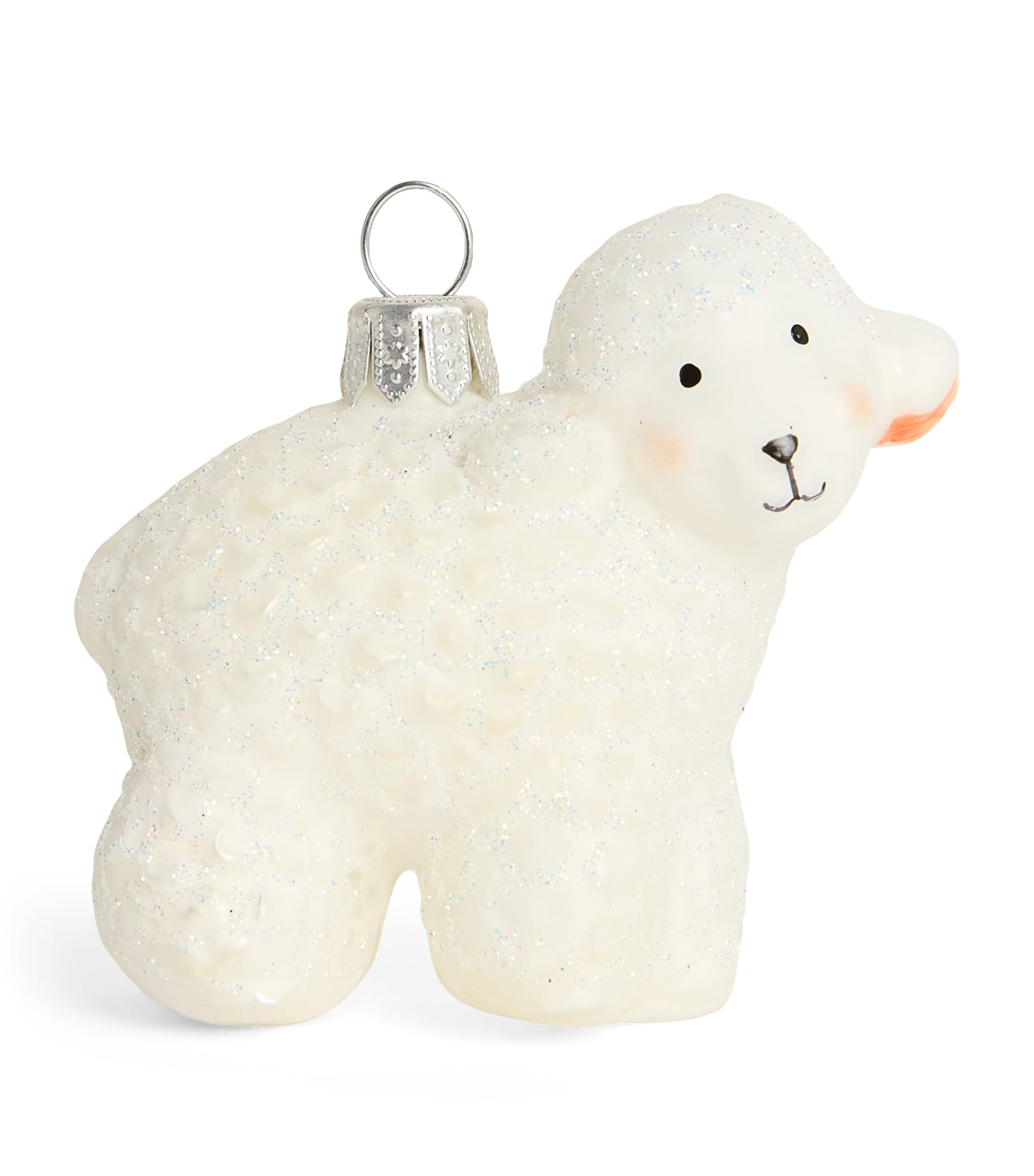 Harrods Glass Lamb Tree Decoration In Neutral