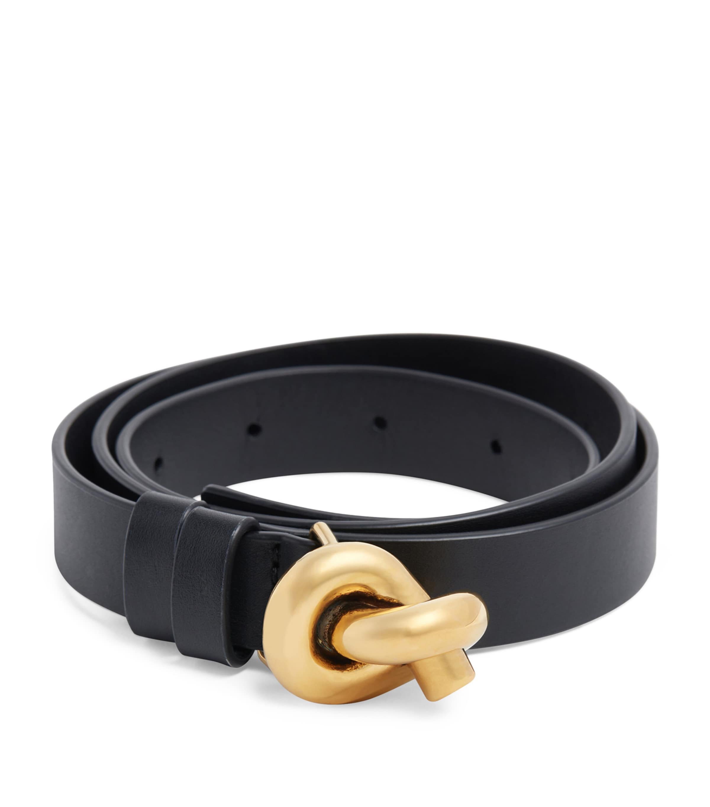 Shop Bottega Veneta Knot Belt In Black