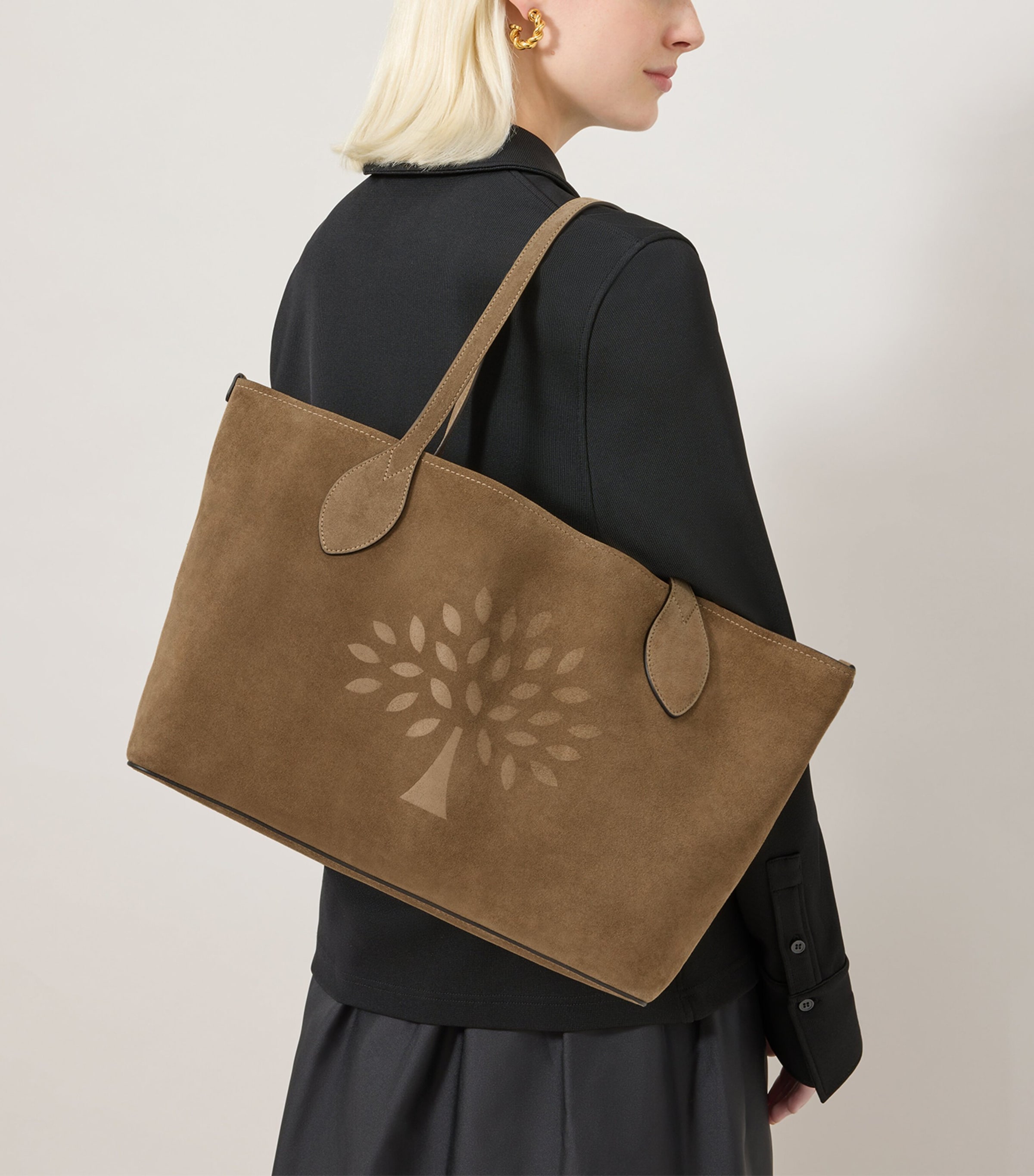 Suede Tree Tote Bag SALCOMBE SAND Image 2