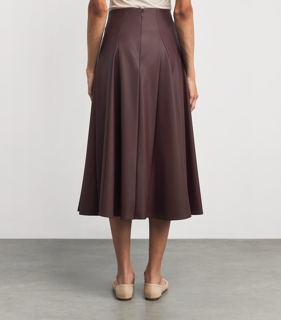 Faux Leather Nocera Maxi Skirt 002 BORDEAUX Image 4